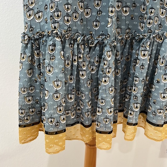 NWT Max Studio Blue & Yellow Midi Dress size S - Picture 3 of 4